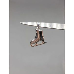 Sterling Silver Ice Skate Pendant